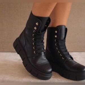 ALOHAS Can Can Black Combat Boots - BRAND NEW CONDITION